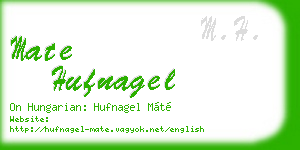 mate hufnagel business card